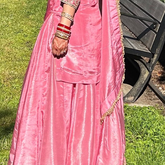 Baby Pink Silk Lengha for sale - Picture 2 of 7